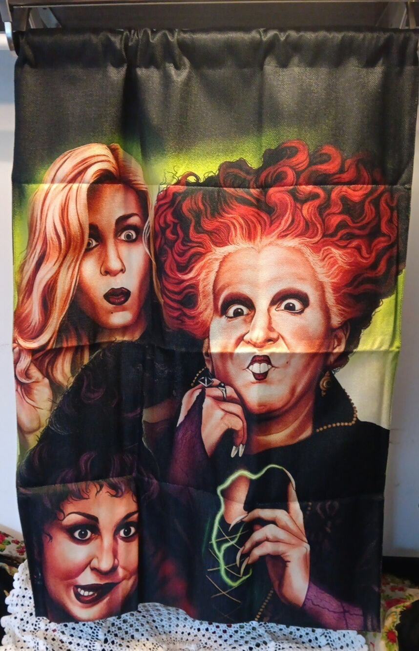 Hocus Pocus XL Burlap Wall Hanging - Garden Flag - Tapestry